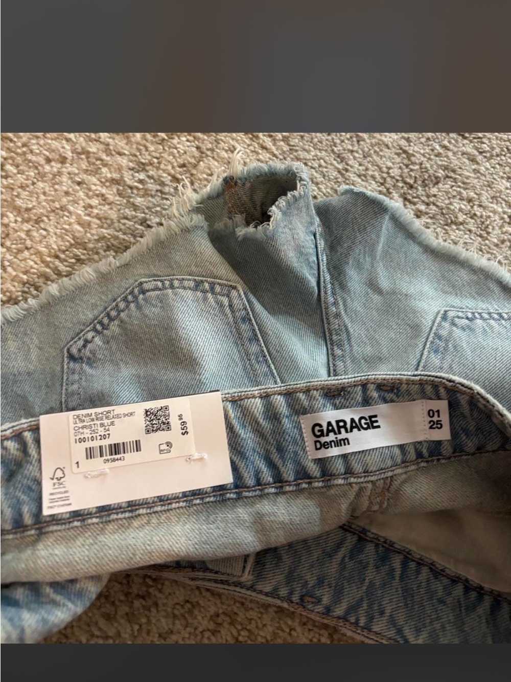 NWT Garage Ultra Low Rise Relaxed Shorts - Picture 4 of 4